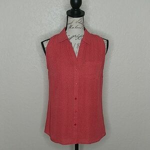The Limited Sleeveless Button Front Top Size S